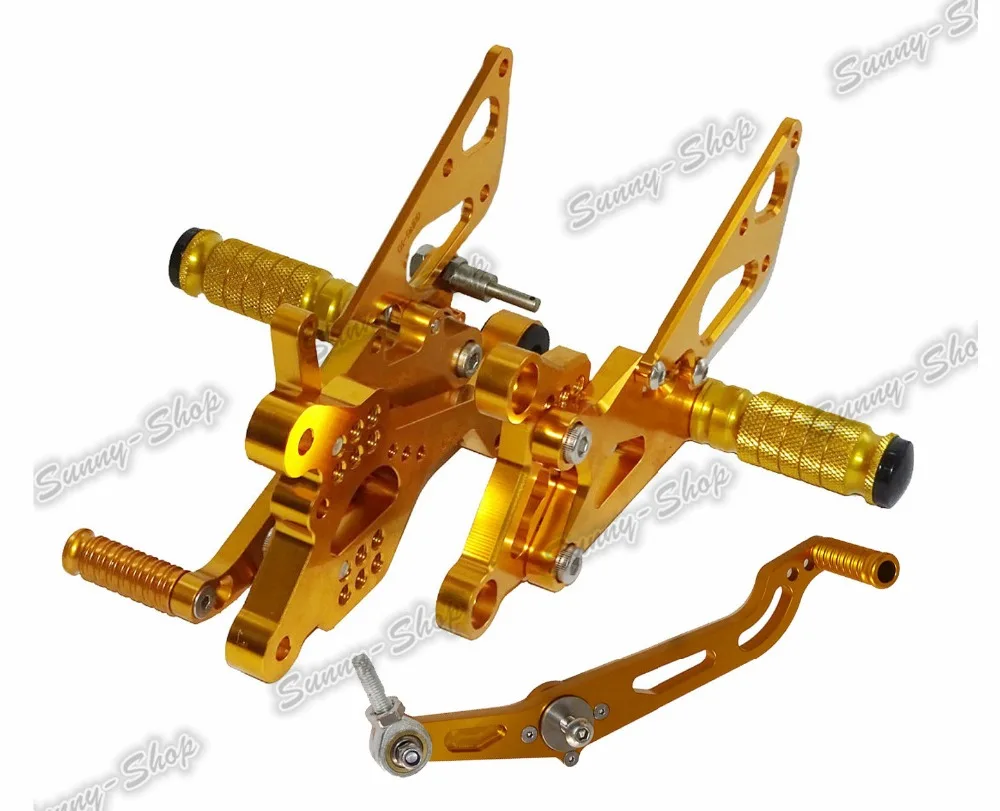 Motorcycle Adjustable Rider Rear Sets Rearset Footrest Foot Rest Pegs Gold For Yamaha YZF R6 2006 2007 2008 2009 2010 2011-2016
Motorcycle Adjustable Rider Rear Sets Rearset Footrest Foot Rest Pegs Gold For Yamaha YZF R6 2006 2007 2008 2009 2010 2011-2016