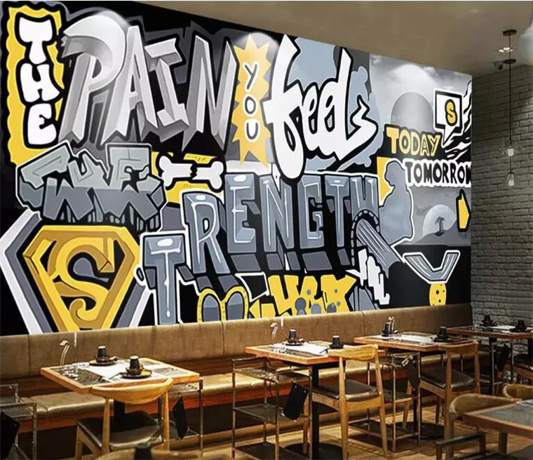 Custom wallpaper retro hand-painted graffiti industrial wind gym club tooling TV background wall murals 3d wallpaper
Custom wallpaper retro hand-painted graffiti industrial wind gym club tooling TV background wall murals 3d wallpaper