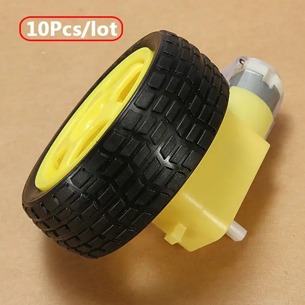 10Pcs/lot smart Car Robot Plastic Tire Wheel with DC 3-6v Gear Motor for DIY Free Shipping
10Pcs/lot smart Car Robot Plastic Tire Wheel with DC 3-6v Gear Motor for DIY Free Shipping