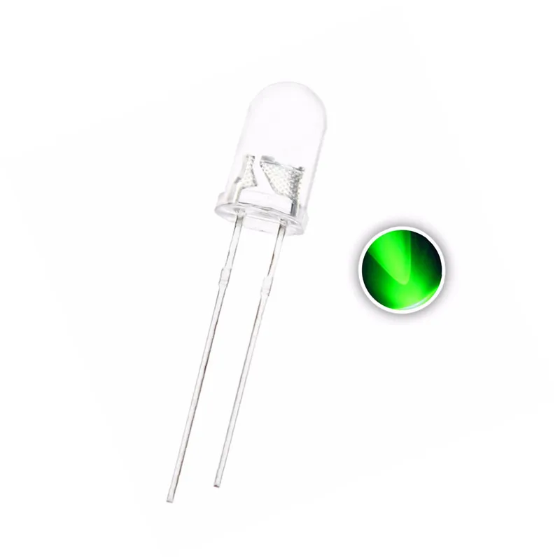 100PCS 5MM Green LED Water Clear Round Head Ultra Bright 3V 20mA Lamps Light Beads F5 SHORT LEGS FREE SHIPPING
100PCS 5MM Green LED Water Clear Round Head Ultra Bright 3V 20mA Lamps Light Beads F5 SHORT LEGS FREE SHIPPING