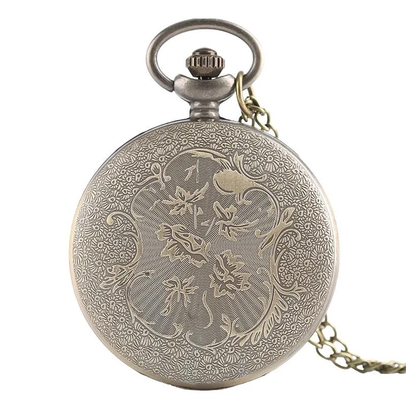 Dragon Phoenix Necklace Pocket Watch Casual Men's Analog Quartz Half Hunter Clock with Bronze Chain
Dragon Phoenix Necklace Pocket Watch Casual Men's Analog Quartz Half Hunter Clock with Bronze Chain