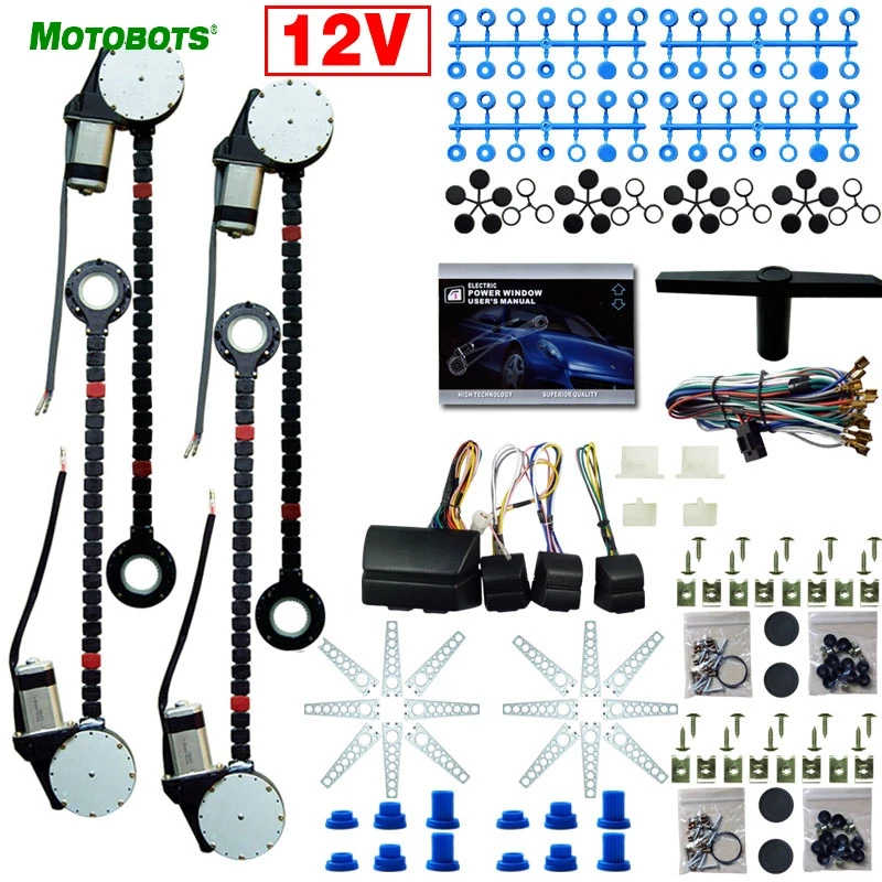 MOTOBOTS 1Set DC12V Universal Car/Auto 4 Doors Electronice Power Window kits With 8pcs/Set Swithces and Harness
MOTOBOTS 1Set DC12V Universal Car/Auto 4 Doors Electronice Power Window kits With 8pcs/Set Swithces and Harness