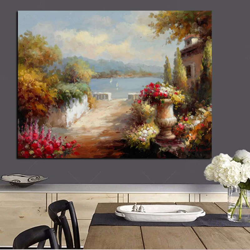 HD Print Abstract Mediterranean Sea Garden Landscape Oil Painting on Canvas Modern Sofa Poster Art Wall Picture for Living Room
HD Print Abstract Mediterranean Sea Garden Landscape Oil Painting on Canvas Modern Sofa Poster Art Wall Picture for Living Room