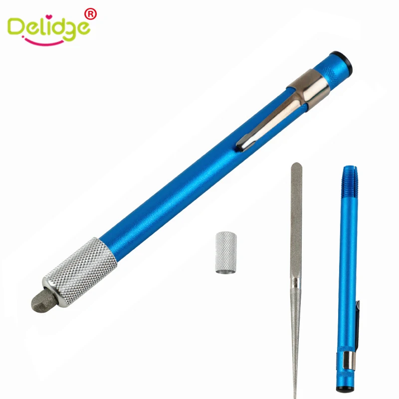 Delidge 1 Pc Pen Shape Knife Sharpener Kitchen Pocket Diamond Plated Fishing Hook Sharpener Grindstone Chisel Outdoor Tools
Delidge 1 Pc Pen Shape Knife Sharpener Kitchen Pocket Diamond Plated Fishing Hook Sharpener Grindstone Chisel Outdoor Tools