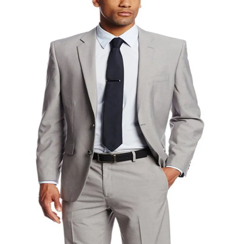 Hot Recommend Side Vent Two Buttons Light Grey Groom Tuxedos Groomsmen Notch Lapel Mens Suits Blazers (Jacket+Pants+Tie) W:873
Hot Recommend Side Vent Two Buttons Light Grey Groom Tuxedos Groomsmen Notch Lapel Mens Suits Blazers (Jacket+Pants+Tie) W:873