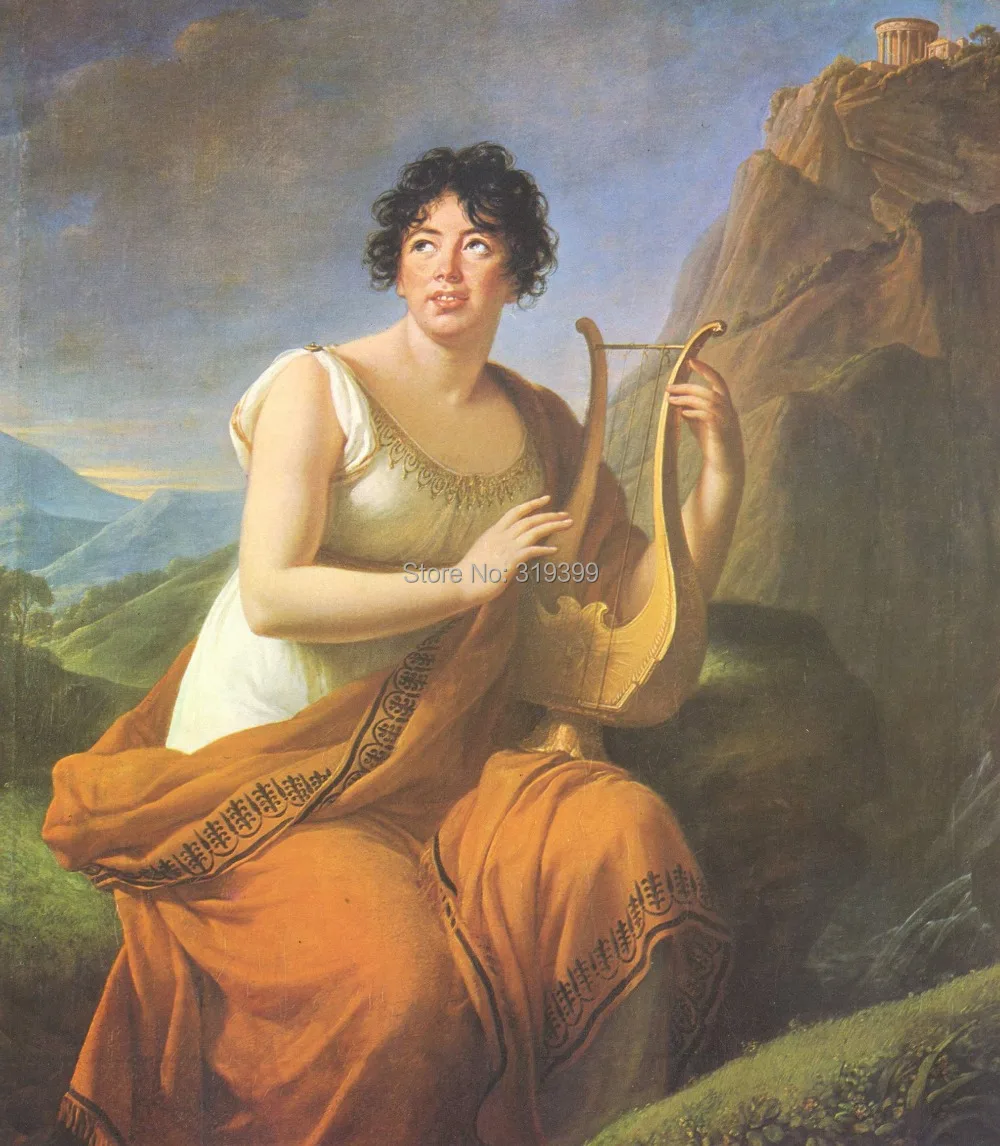 Portrait-of-madame-de-stael-as-corinne-1808 by Louise elisжет Vigee Le Brown, картина маслом, картина маслом ручной работы
Portrait-of-madame-de-stael-as-corinne-1808 by Louise elisжет Vigee Le Brown, картина маслом, картина маслом ручной работы