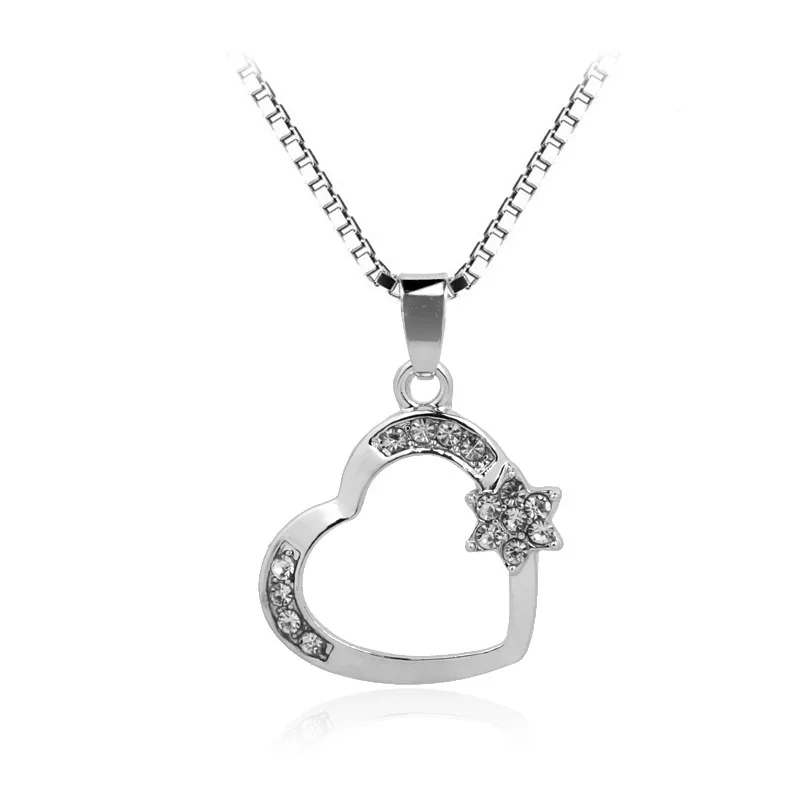 2017 New Design Fashion Loving Heart Hollow Out Necklace With Rhinestone For Ladies Gifts Wholesale 12pcs/lot
2017 New Design Fashion Loving Heart Hollow Out Necklace With Rhinestone For Ladies Gifts Wholesale 12pcs/lot
