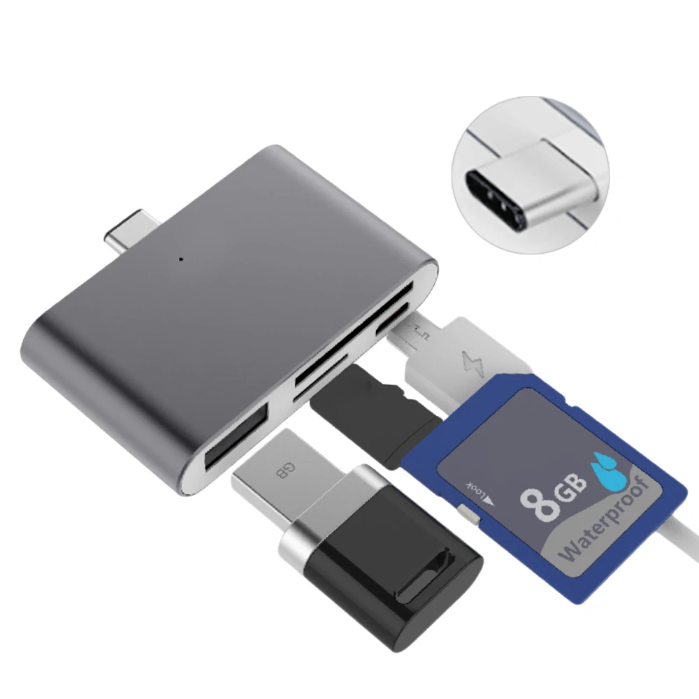 USB концентратор VONETS Type C OTG Sim CF SD TF кардридер конвертер адаптер для MacBook Air Samsung Galaxy