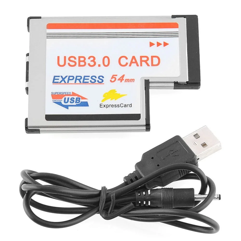 

54mm Express Card Expresscard to 2 Port USB 3.0 Adapter for Laptop NEC Chip