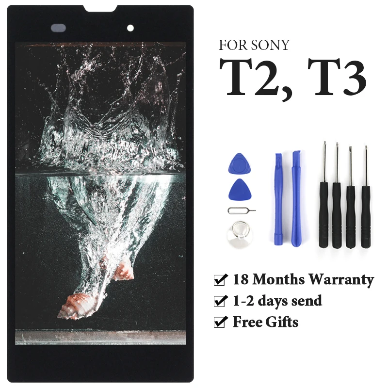 Для Sony Xperia T3 M50W D5103 сенсорный ЖК экран с рамкой детали сборки для T2 Ultra D5322 D5303 D5306