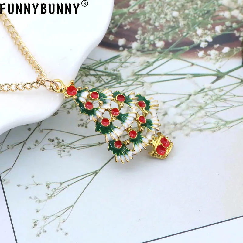 FUNNYBUNNY Рождество в воздухе Рождественская елка кулон ожерелье Подарки для