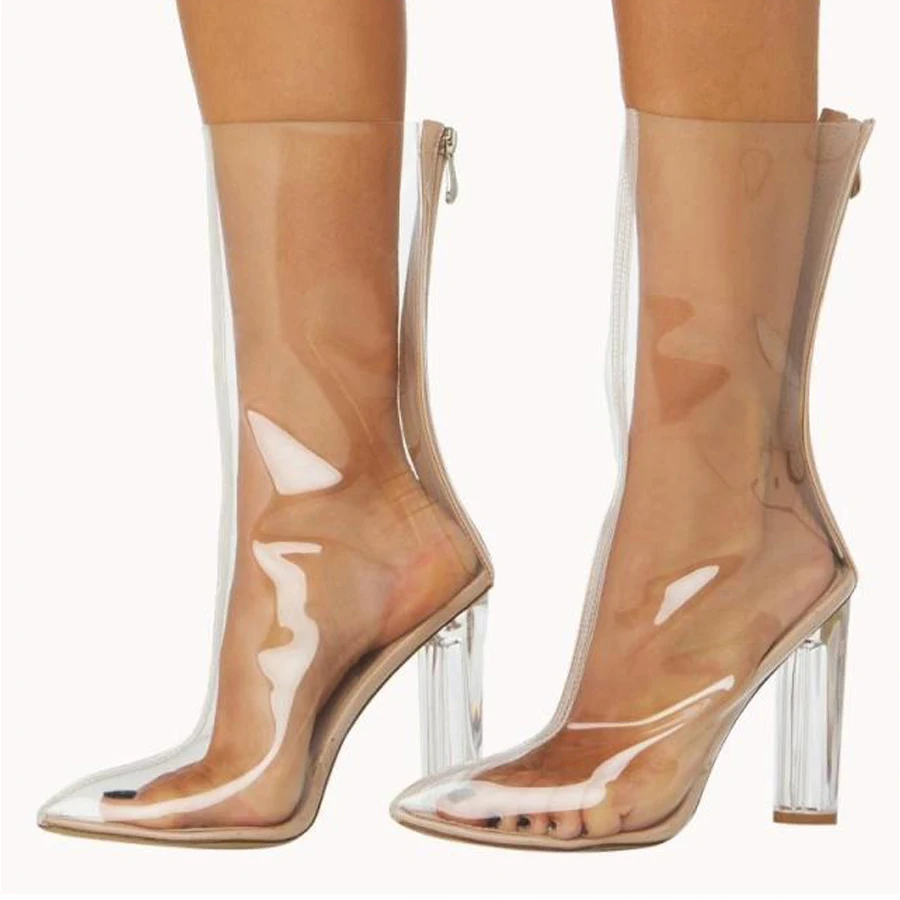 A-BUYBEA 2018 Hot sale new women PVC ankle boots pointed toe crystal heel transparent women boots clear high heels summer shoes
A-BUYBEA 2018 Hot sale new women PVC ankle boots pointed toe crystal heel transparent women boots clear high heels summer shoes