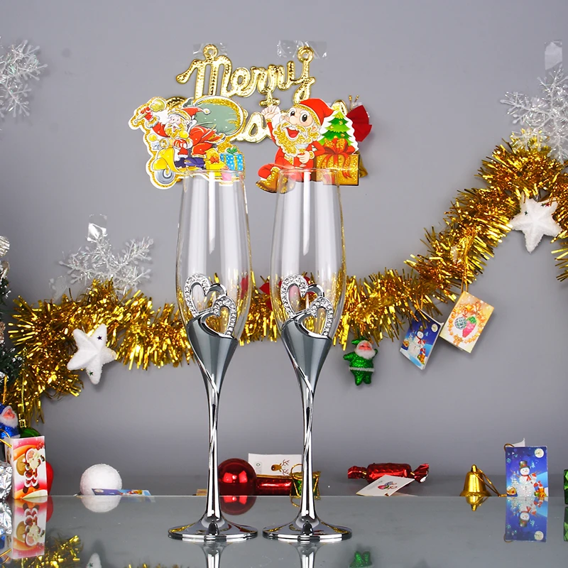 2 PCS /Set Crystal Wedding Toasting Champagne Flutes Glasses Drink Cup Party Marriage Heart Shape Wine Decoration Cups Gift Box
2 PCS /Set Crystal Wedding Toasting Champagne Flutes Glasses Drink Cup Party Marriage Heart Shape Wine Decoration Cups Gift Box