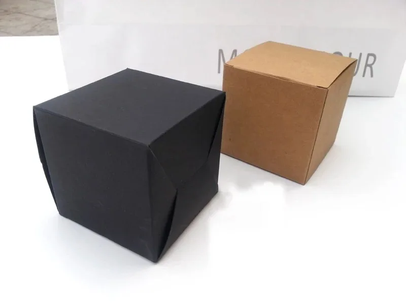 6*6*6 см Новый DIY крафт/черный/белый Подарочная коробка Свадебные Сувениры Коробка