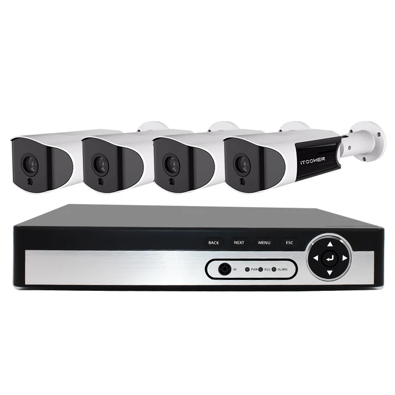 H.265 5.0MP IP камера комплект металлический открытый с 4ch NVR Onvif приватный протокол CCTV