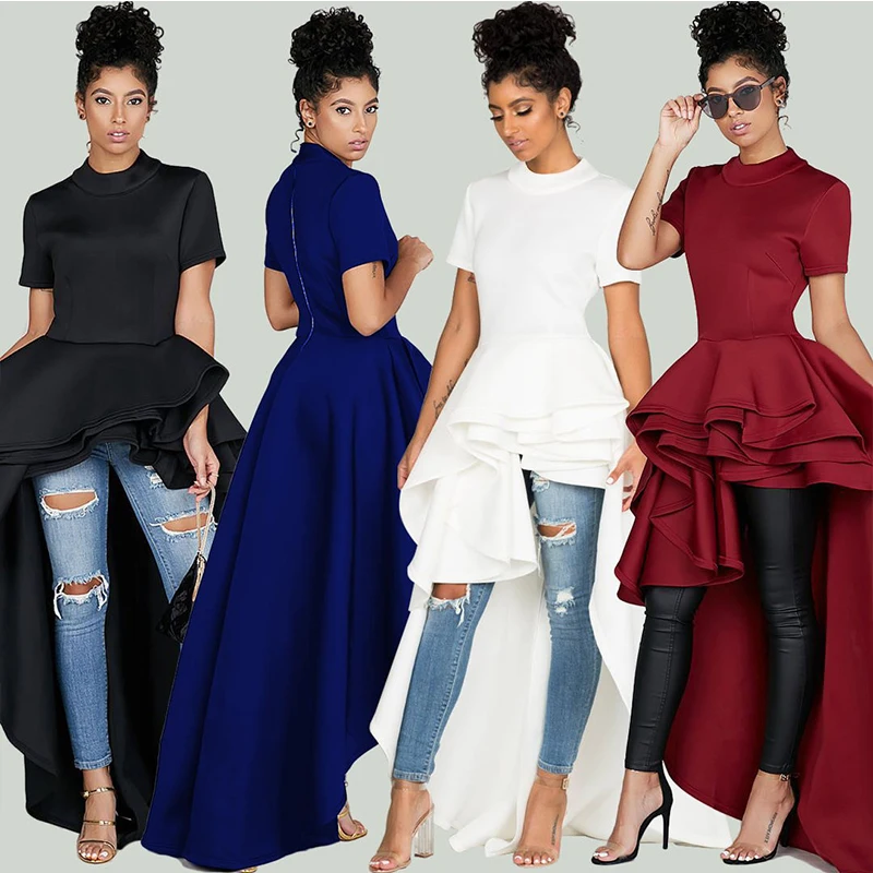 BEFORW Round Neck Short Sleeve Women Dress Fashion Irregular Long Dress Women Clothes High Waist Flounce Party Dresses Vestidos
BEFORW Round Neck Short Sleeve Women Dress Fashion Irregular Long Dress Women Clothes High Waist Flounce Party Dresses Vestidos
