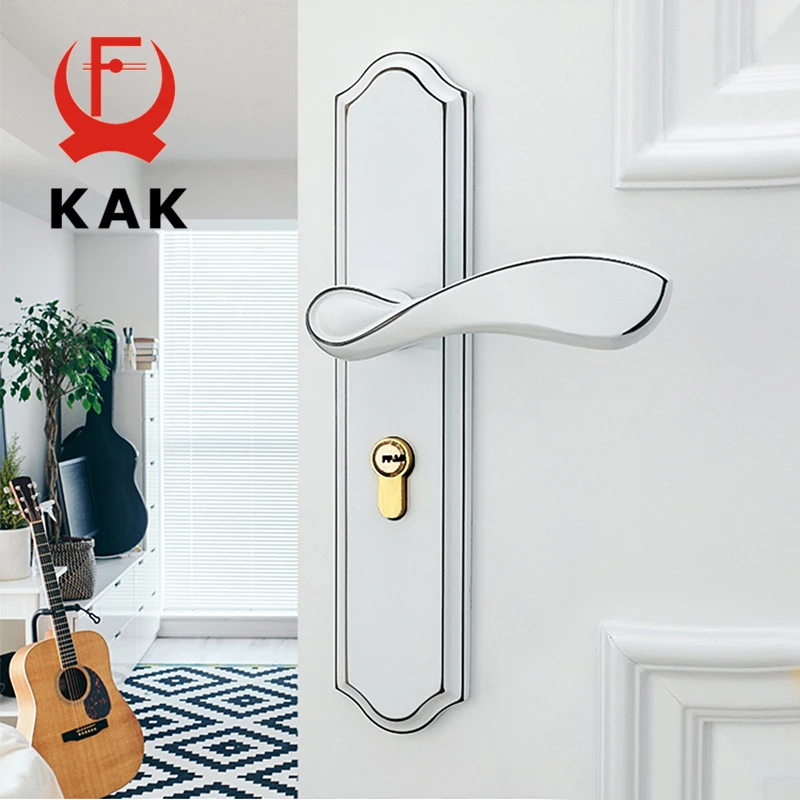 KAK Fashion Mute Room Door Lock Zinc Alloy Interior Door Lock Handles European style Anti-theft Gate Lock Furniture Hardware
KAK Fashion Mute Room Door Lock Zinc Alloy Interior Door Lock Handles European style Anti-theft Gate Lock Furniture Hardware