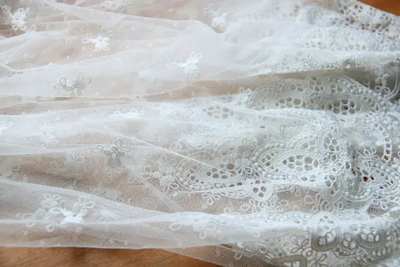 lace fabric, off white, embroidered mesh fabric for sewing supplies, dress, curtain MF092
lace fabric, off white, embroidered mesh fabric for sewing supplies, dress, curtain MF092