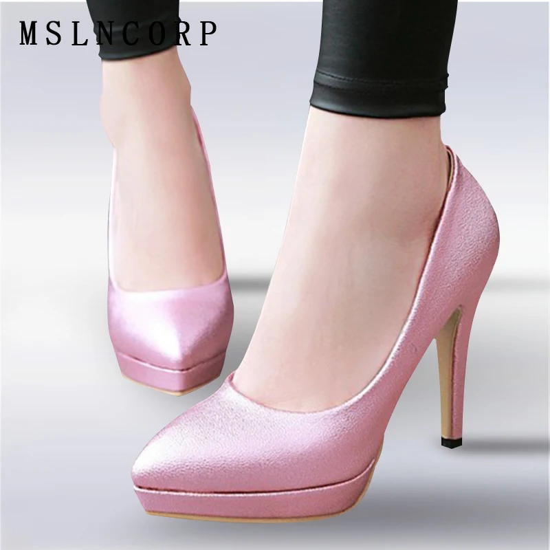 Plus Size 34-43 New Fashion Platform Women Pumps Pointed Toe Thin High Heels Shoes Woman Bride Wedding Dress Party zapatos mujer
Plus Size 34-43 New Fashion Platform Women Pumps Pointed Toe Thin High Heels Shoes Woman Bride Wedding Dress Party zapatos mujer