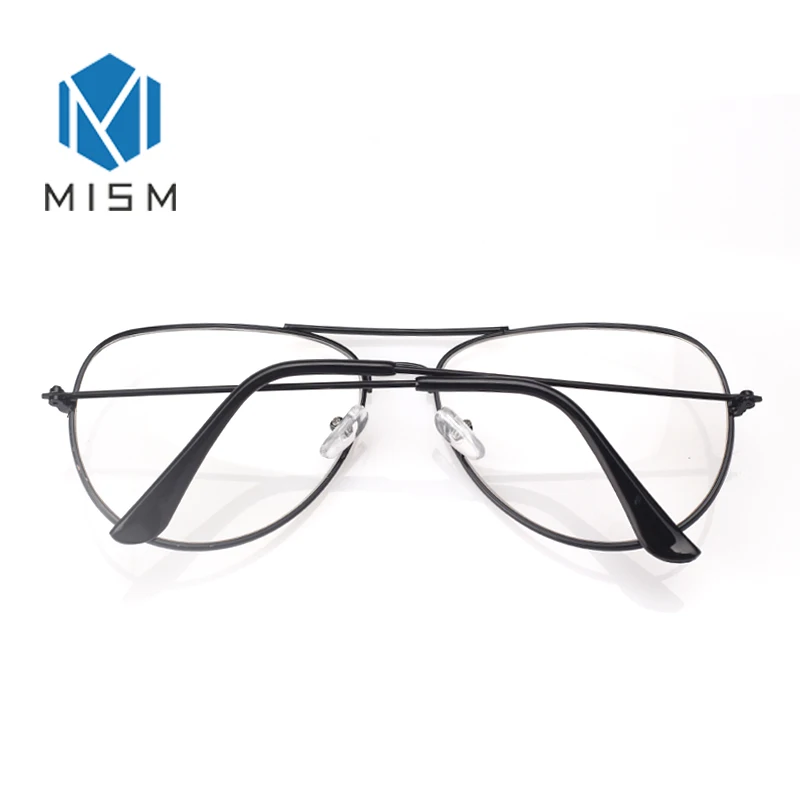MISM High Quality Fashion Sunglasses Women Classic Black Frame Men Polarized Metal Reflective Flat Lens Brand Glasses | Аксессуары для