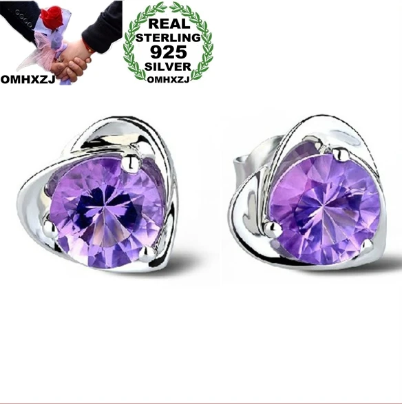 OMHXZJ wholesale Fashion jewelry crystal heart International certification Amethyst real 925 sterling silver Stud earrings YS03
OMHXZJ wholesale Fashion jewelry crystal heart International certification Amethyst real 925 sterling silver Stud earrings YS03