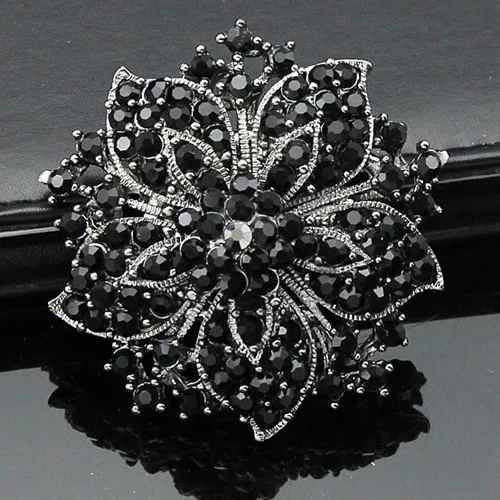 Vintage Fashion Women Clothes Black Crystals Flower Luxury Brooch Wedding Party Gift Brooch Pins For girls
Vintage Fashion Women Clothes Black Crystals Flower Luxury Brooch Wedding Party Gift Brooch Pins For girls
