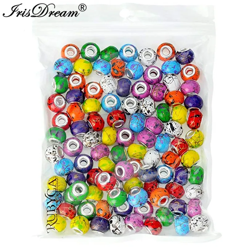 50PCS Lot Assorted Big Hole Round Loose Murano Spacer Crystal Glass Beads Fit Pandora Charms Bracelet For DIY Jewelry Necklace
50PCS Lot Assorted Big Hole Round Loose Murano Spacer Crystal Glass Beads Fit Pandora Charms Bracelet For DIY Jewelry Necklace