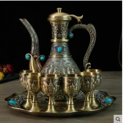 luxury 8pcs/set bronze color decorative wine set whiskey decanterwine rack home bar set JJ099
luxury 8pcs/set bronze color decorative wine set whiskey decanterwine rack home bar set JJ099