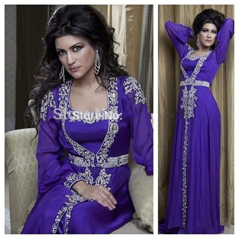 Purple in chiffon long sleeve crystal beads cuny musulmane dubai kaftan robe DE party party DF456 robe DE 2017 
Purple in chiffon long sleeve crystal beads cuny musulmane dubai kaftan robe DE party party DF456 robe DE 2017