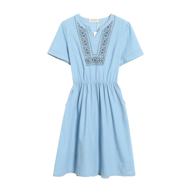 Korean Denim dress for women 2019 New Summer Casual Jeans Dress With Embroidery Denim Mini Dress 6216
Korean Denim dress for women 2019 New Summer Casual Jeans Dress With Embroidery Denim Mini Dress 6216