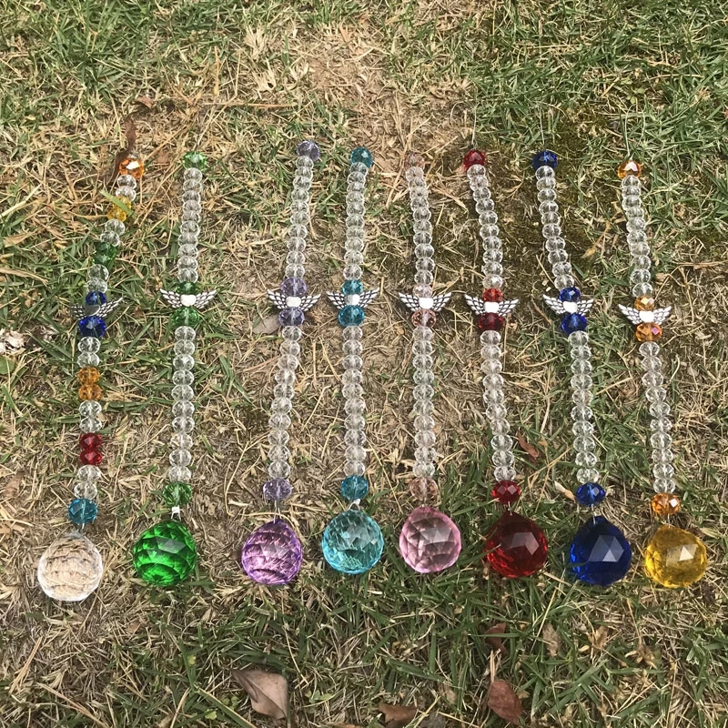8PCS/Lot Chakra Crystal Ball Suncather Angel Wings Pendant Rainbow Crystals Sun Catcher Wedding Home Hanging Ornament
8PCS/Lot Chakra Crystal Ball Suncather Angel Wings Pendant Rainbow Crystals Sun Catcher Wedding Home Hanging Ornament