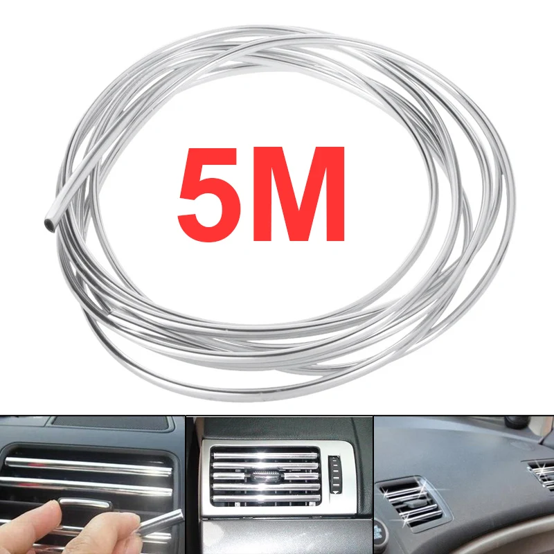 5M U Style DIY Car Stickers Interior Air Conditioner Outlet Decoration Strip Vent Grille Chrome Decor Strip Silver New
5M U Style DIY Car Stickers Interior Air Conditioner Outlet Decoration Strip Vent Grille Chrome Decor Strip Silver New