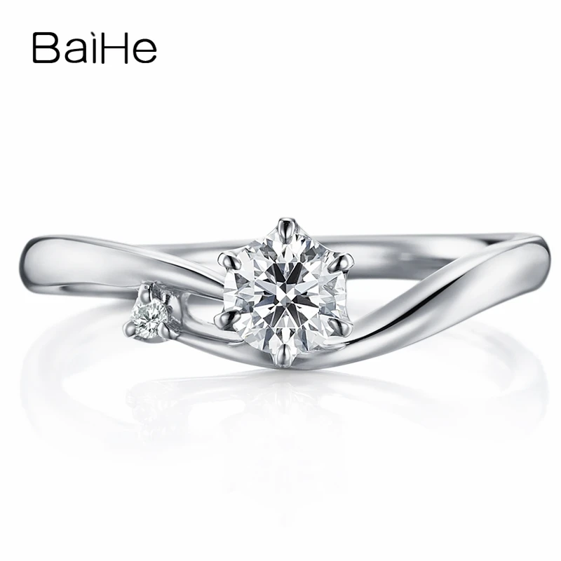 BAIHE Solid 10K White Gold About 0.25ct Certified Round cut Moissanite Engagement Wedding Women Fashion Trendy Jewelry Gift Ring
BAIHE Solid 10K White Gold About 0.25ct Certified Round cut Moissanite Engagement Wedding Women Fashion Trendy Jewelry Gift Ring
