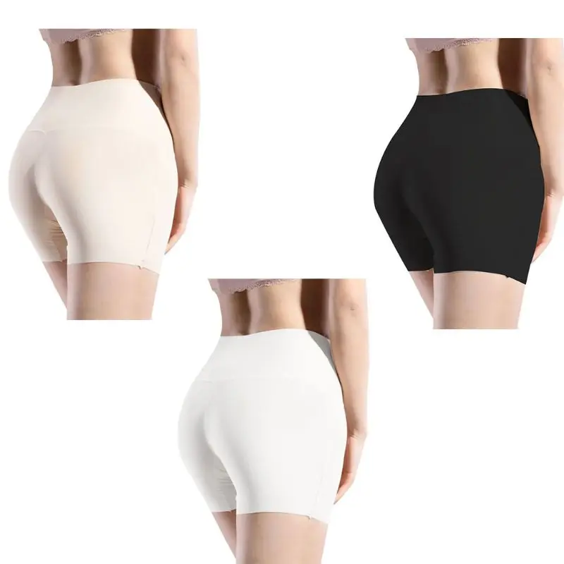 Women High Waist Ice Silk Safety Shorts Invisible Seamless Cotton Crotch Lip Boxer Brief Underwear Solid Color Stretchy Boyshort
Women High Waist Ice Silk Safety Shorts Invisible Seamless Cotton Crotch Lip Boxer Brief Underwear Solid Color Stretchy Boyshort