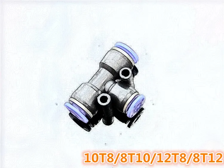 1pc K738 Plastic Pneumatic Joint 10-8/8-10/12-8/8-12 T type Tee Union Quick Swapping Connector for Rigid Tube Free Shipping
1pc K738 Plastic Pneumatic Joint 10-8/8-10/12-8/8-12 T type Tee Union Quick Swapping Connector for Rigid Tube Free Shipping