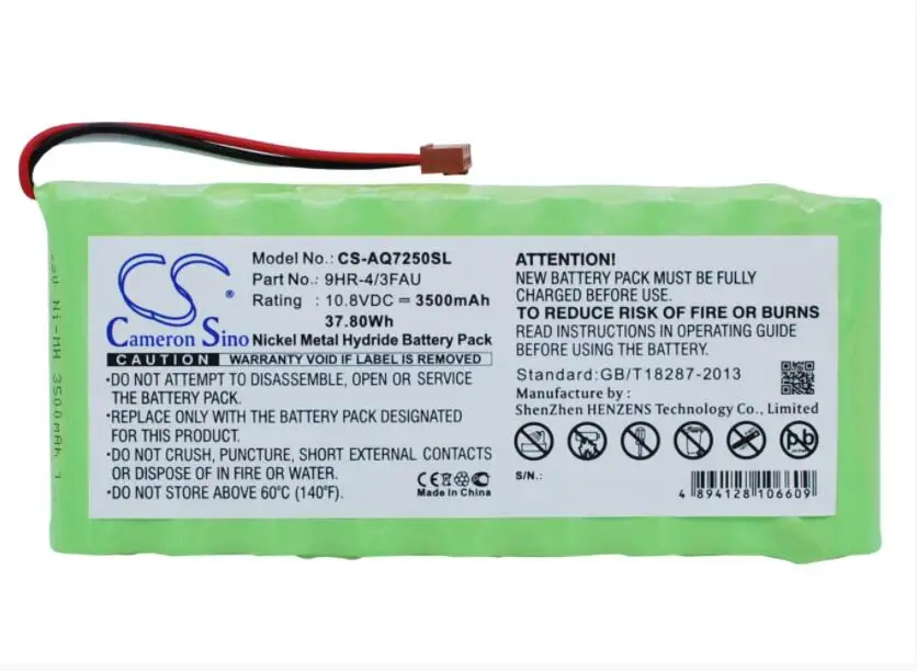 Аккумулятор Cameron Sino 3500 мАч для оборудования ANDO AQ7250 mini-OTDR 9HR-4/3FAU, обзор, аккумуляторная батарея
Аккумулятор Cameron Sino 3500 мАч для оборудования ANDO AQ7250 mini-OTDR 9HR-4/3FAU, обзор, аккумуляторная батарея