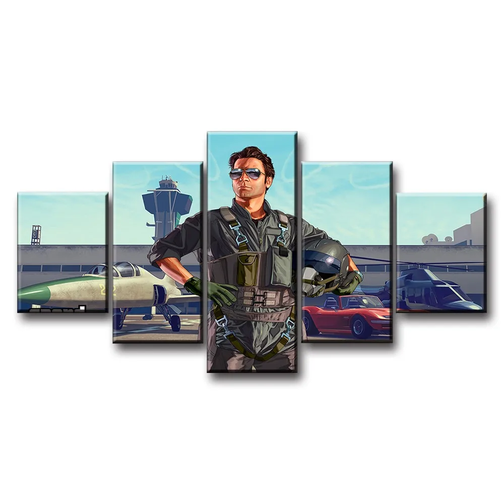 5 Piece Grand Theft Auto Online Game Poster HD Cartoon Wall Pictures GTAOL Poster Painting Canvas Art Paintings for Home Decor
5 Piece Grand Theft Auto Online Game Poster HD Cartoon Wall Pictures GTAOL Poster Painting Canvas Art Paintings for Home Decor