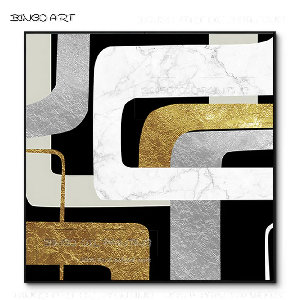 Handmade Abstract Modern Fine Art Oil Painting on Canvas Fashion Wall Art Hand-painted Gold Foil Oil Painting for Living Room
Handmade Abstract Modern Fine Art Oil Painting on Canvas Fashion Wall Art Hand-painted Gold Foil Oil Painting for Living Room