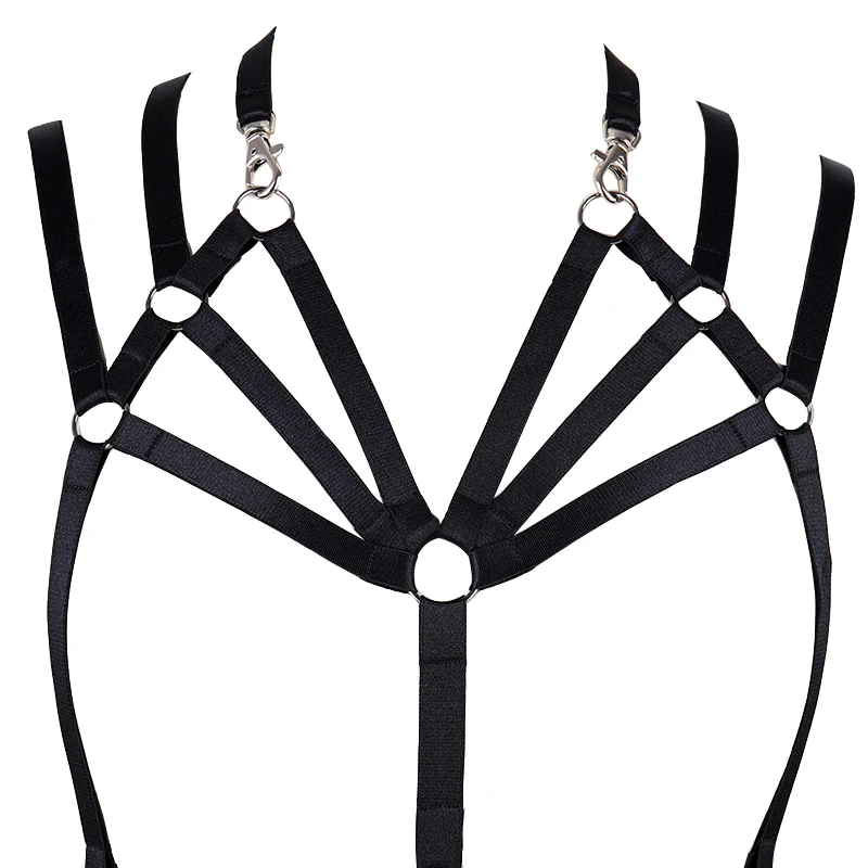 Womens Gothic Body Harness Belt Black Strappy Punk Cage Bra Adjustable Sexy Lingerie Bondage Harness Bra Costumes
Womens Gothic Body Harness Belt Black Strappy Punk Cage Bra Adjustable Sexy Lingerie Bondage Harness Bra Costumes