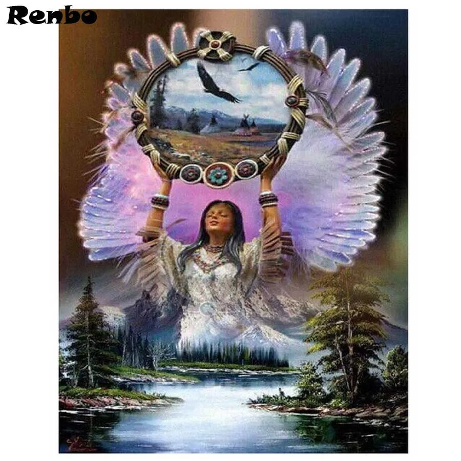5d diy diamond painting Americans Indian girl Dream catcher of Cross Stitch Resin Full Diamond Painting Birds Lake 3d picture
5d diy diamond painting Americans Indian girl Dream catcher of Cross Stitch Resin Full Diamond Painting Birds Lake 3d picture