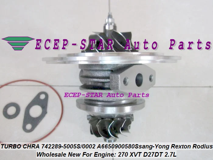 Turbo Cartridge CHRA core 742289 742289-5005S 742289-0004 A6650900580 A6650900480 A6650901580 For Ssang Yong Rexton Rodius D27DT
Turbo Cartridge CHRA core 742289 742289-5005S 742289-0004 A6650900580 A6650900480 A6650901580 For Ssang Yong Rexton Rodius D27DT
