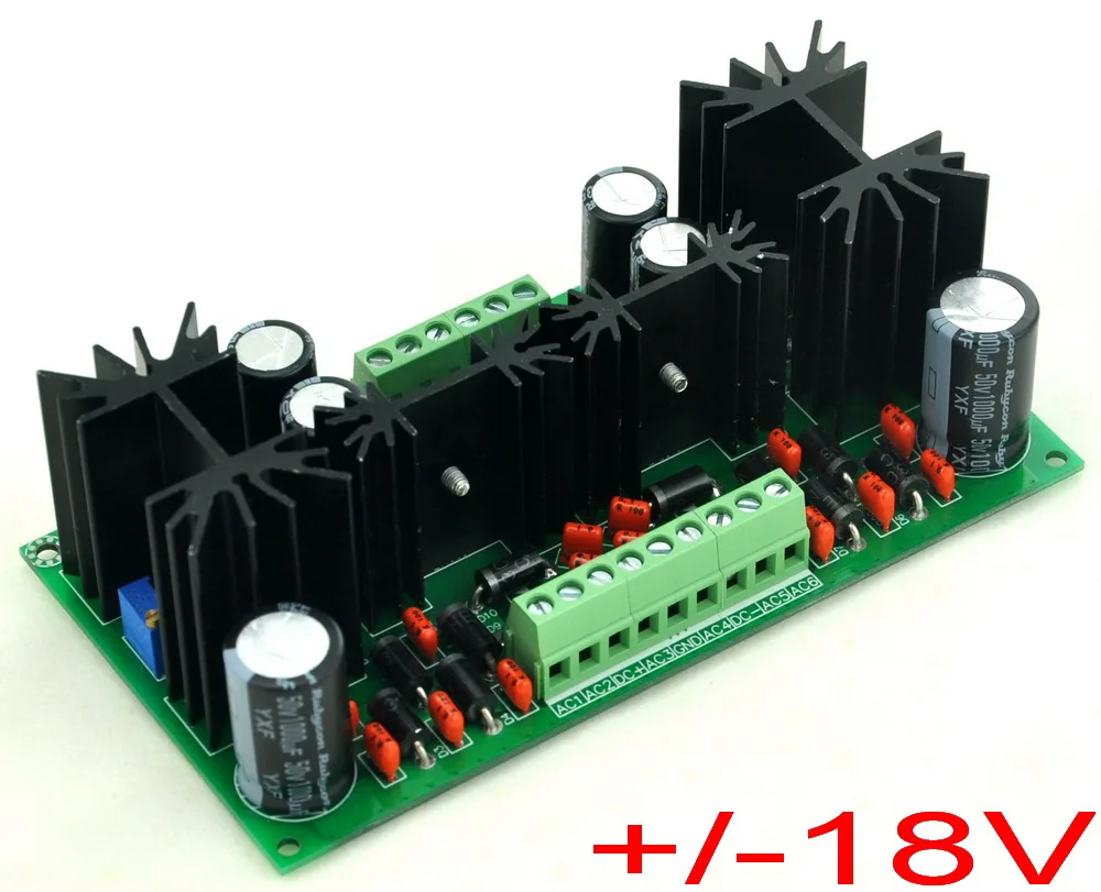 Ultra-low Noise Adjustable +/-18V DC Voltage Regulator Module, LT1963A LT3015.
Ultra-low Noise Adjustable +/-18V DC Voltage Regulator Module, LT1963A LT3015.