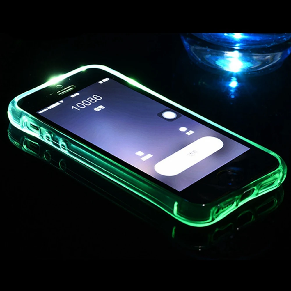 Чехол KISSCASE Flash Light для iPhone X XR 7 XS MAX 8 светящийся мягкий ударопрочный силиконовый