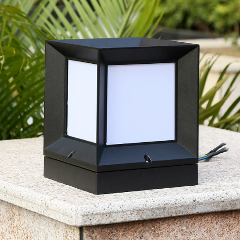Modern minimalist square box pillar lamp outdoor waterproof rust garden black aluminum alloy E27 frosted decorative lighting
Modern minimalist square box pillar lamp outdoor waterproof rust garden black aluminum alloy E27 frosted decorative lighting