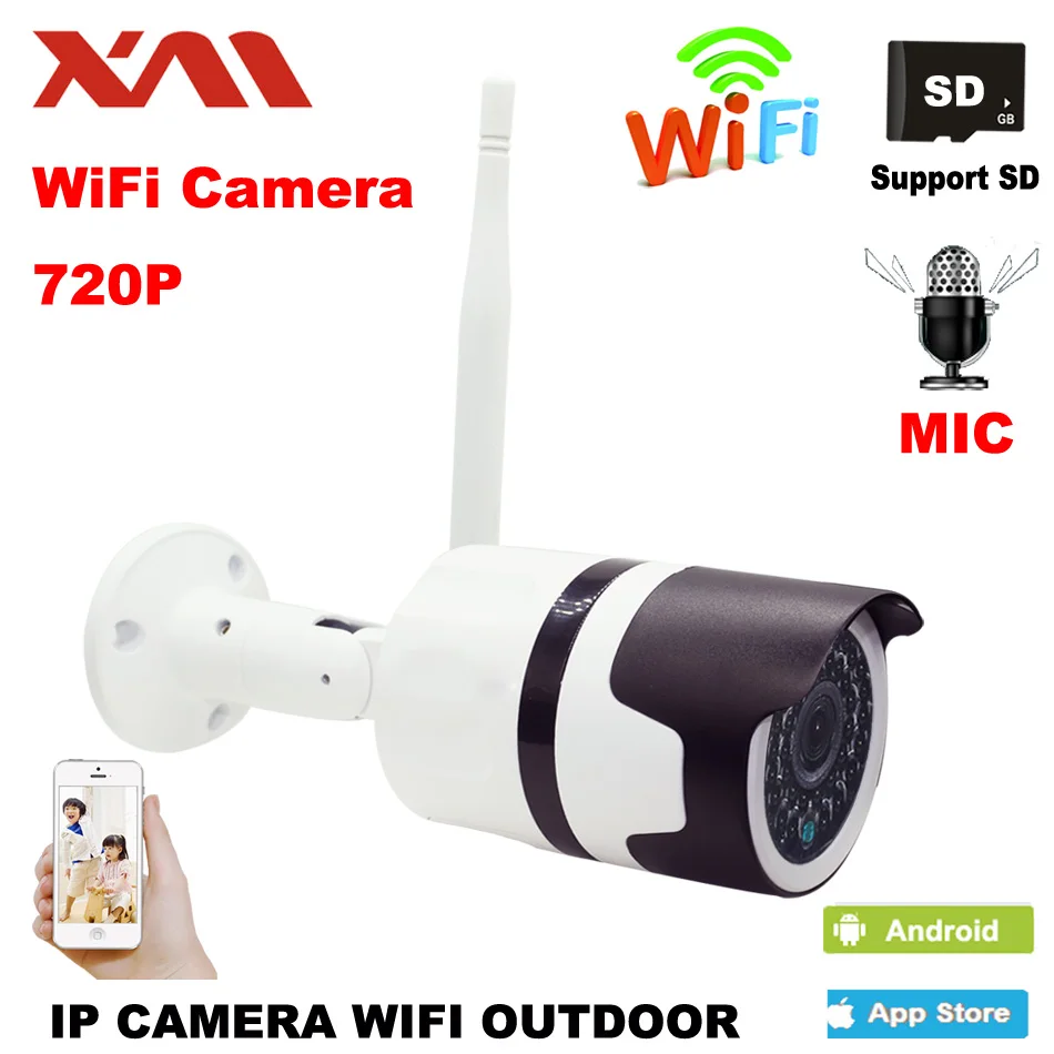 IP камера XM 720P уличная Водонепроницаемая с поддержкой Wi Fi|Камеры видеонаблюдения|