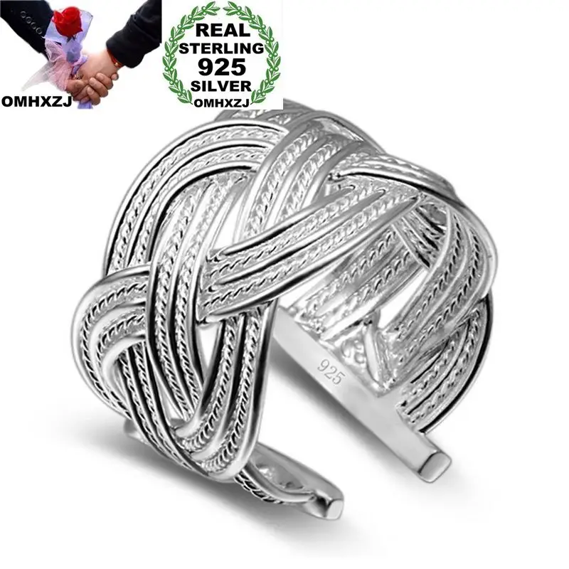 OMHXZJ Wholesale Personality Fashion OL Woman Girl Party Wedding Gift Silver Lines Weaving Open 925 Sterling Silver Ring RN249
OMHXZJ Wholesale Personality Fashion OL Woman Girl Party Wedding Gift Silver Lines Weaving Open 925 Sterling Silver Ring RN249