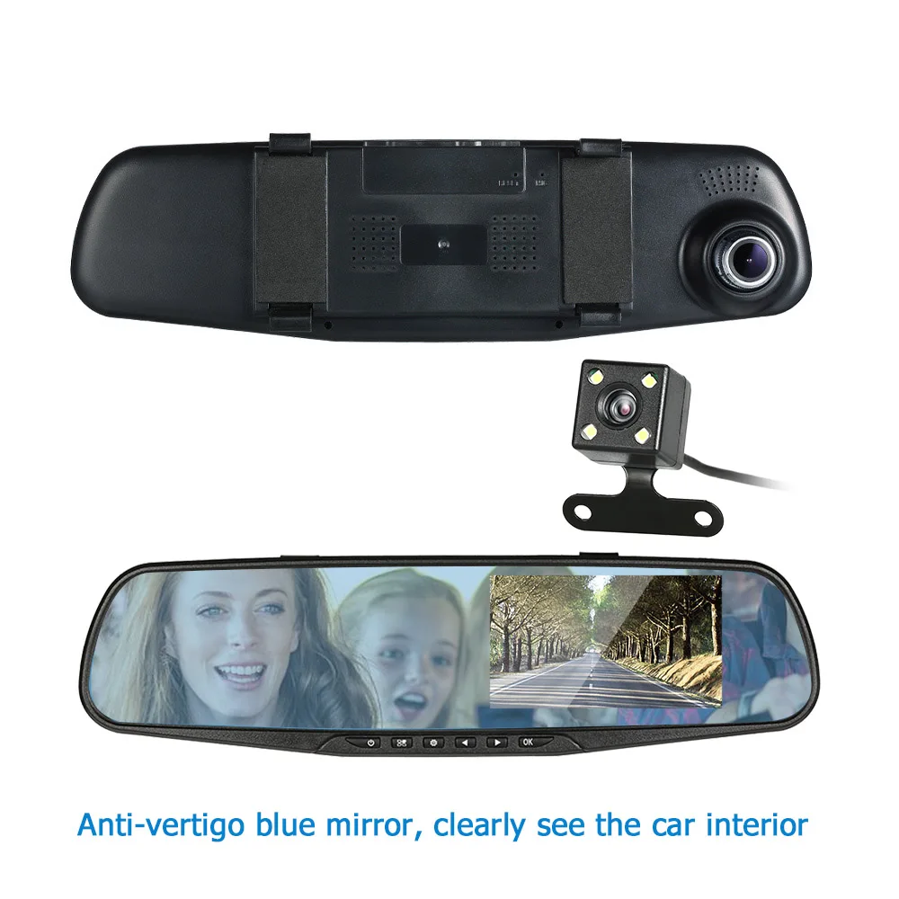FHD 1080P 4,3 ''двойной объектив Автомобильный видеорегистратор зеркало заднего вида видеорегистратор
FHD 1080P 4,3 ''двойной объектив Автомобильный видеорегистратор зеркало заднего вида видеорегистратор