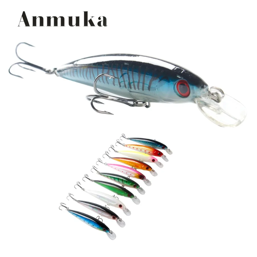 Aumuka 10 ШТ. рыболовные приманки с крючками deep плавать жесткий СМ 13 Г искусственные