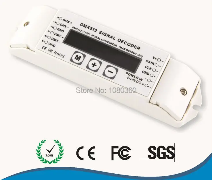 DMX DMX512 Controller Signal Decoder Control LPD6803 LPD8806 WS2811 WS2801 TLS3001 P9813 etc ICs Dream Color Controller
DMX DMX512 Controller Signal Decoder Control LPD6803 LPD8806 WS2811 WS2801 TLS3001 P9813 etc ICs Dream Color Controller
