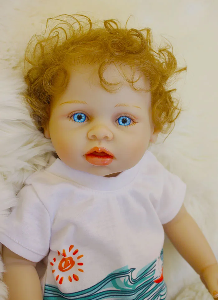 50 см Милая силиконовая кукла Reborn Bebe для мальчиков Реалистичная мягкая плюшевая